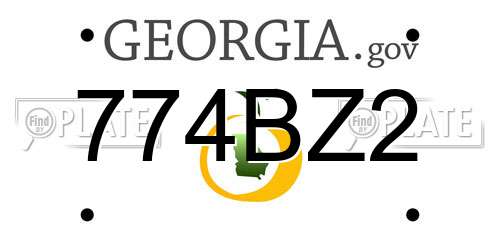 774BZ2 Georgia License Plate