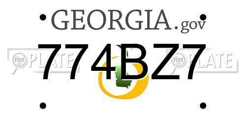 774BZ7 Georgia License Plate