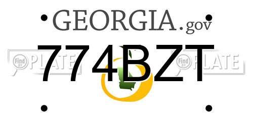 774BZT Georgia License Plate