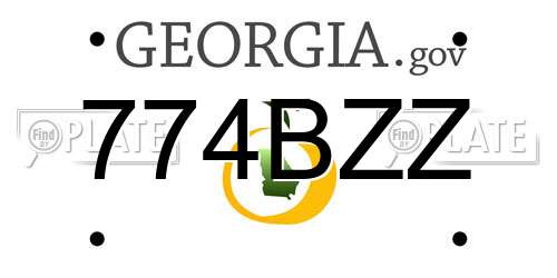 774BZZ Georgia License Plate