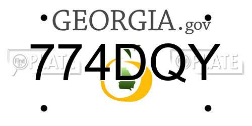 774DQY Georgia License Plate