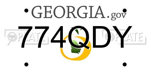 774QDY Georgia License Plate