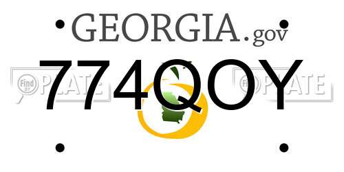 774QOY Georgia License Plate