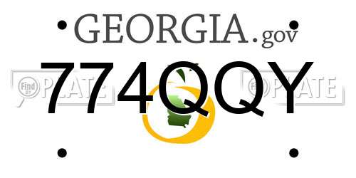 774QQY Georgia License Plate