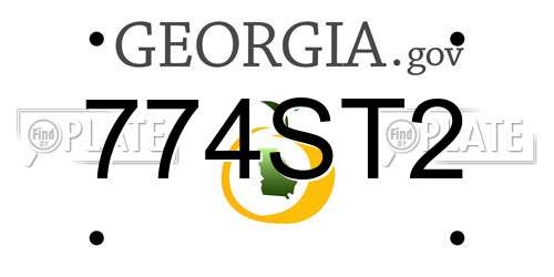 774ST2 Georgia License Plate