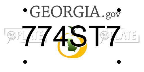 774ST7 Georgia License Plate
