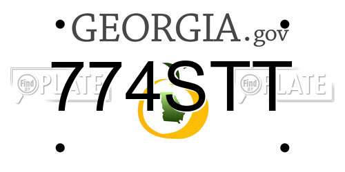 774STT Georgia License Plate