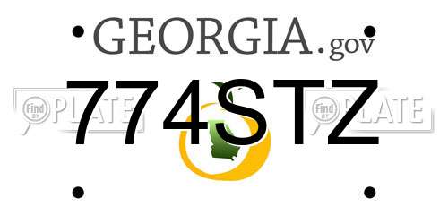 774STZ Georgia License Plate