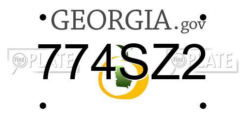 774SZ2 Georgia License Plate