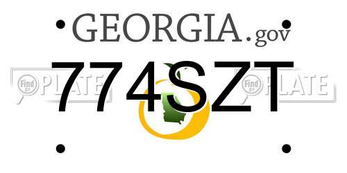 774SZT Georgia License Plate