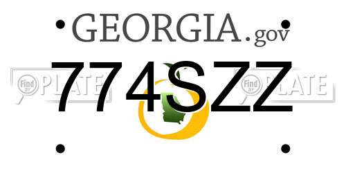774SZZ Georgia License Plate
