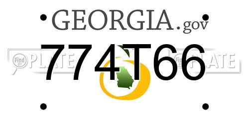 774T66 Georgia License Plate