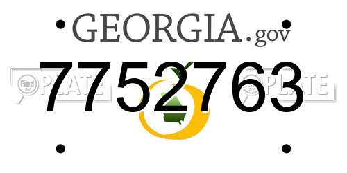 7752763 Georgia License Plate