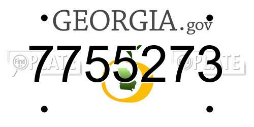 7755273 Georgia License Plate