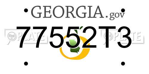 77552T3 Georgia License Plate