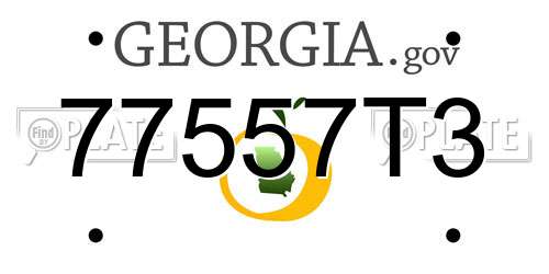 77557T3 Georgia License Plate