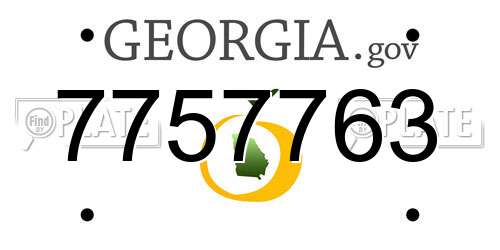 7757763 Georgia License Plate