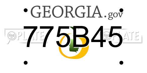 775B45 Georgia License Plate