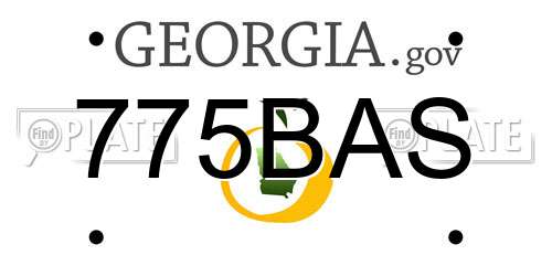 775BAS Georgia License Plate