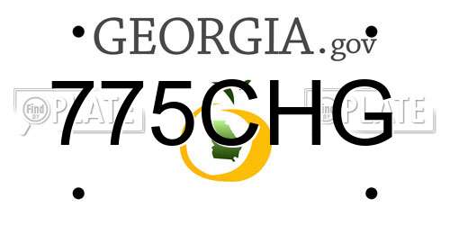 775CHG Georgia License Plate