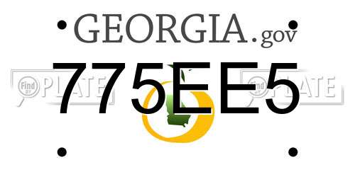 775EE5 Georgia License Plate