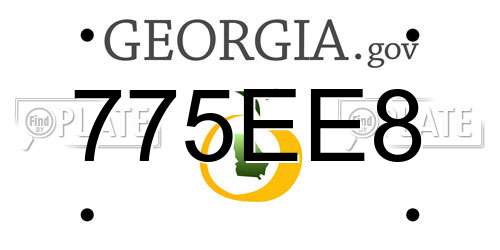 775EE8 Georgia License Plate