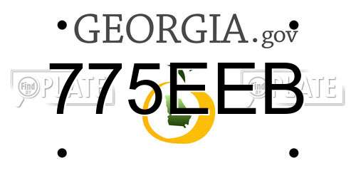 775EEB Georgia License Plate