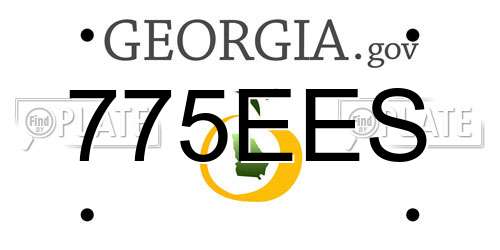 775EES Georgia License Plate