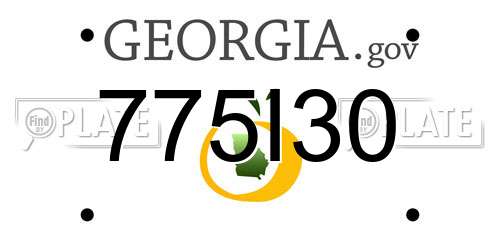 775I30 Georgia License Plate