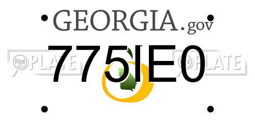 775IE0 Georgia License Plate