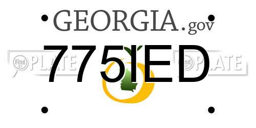 775IED Georgia License Plate