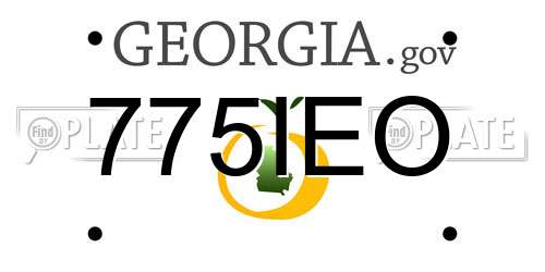 775IEO Georgia License Plate