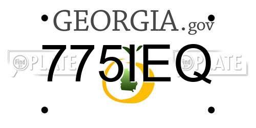 775IEQ Georgia License Plate