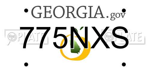 775NXS Georgia License Plate
