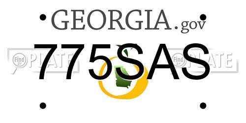 775SAS Georgia License Plate