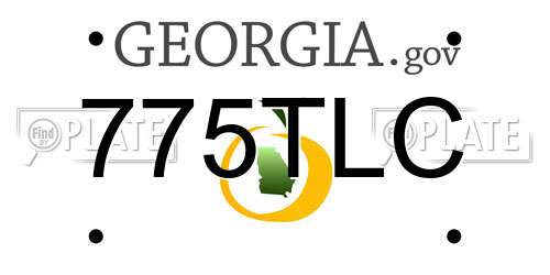 775TLC Georgia License Plate