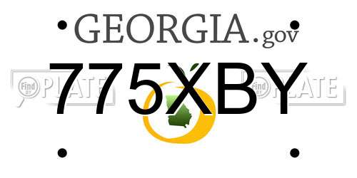 775XBY Georgia License Plate