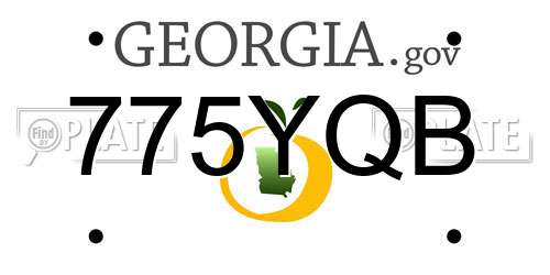 775YQB Georgia License Plate