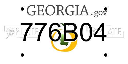 776B04 Georgia License Plate