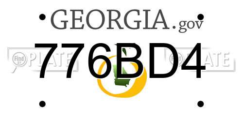 776BD4 Georgia License Plate
