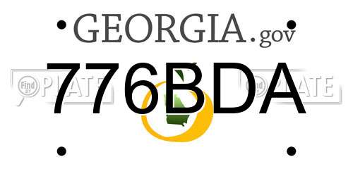 776BDA Georgia License Plate
