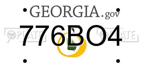 776BO4 Georgia License Plate