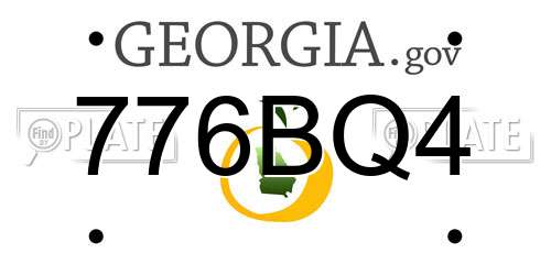 776BQ4 Georgia License Plate
