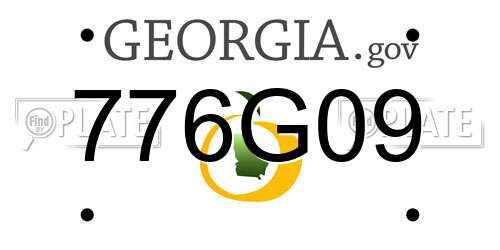 776G09 Georgia License Plate