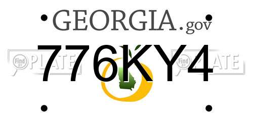 776KY4 Georgia License Plate