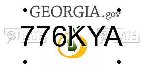 776KYA Georgia License Plate