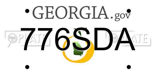 776SDA Georgia License Plate