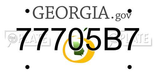 77705B7 Georgia License Plate