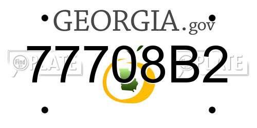 77708B2 Georgia License Plate