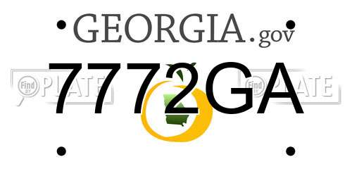 7772GA Georgia License Plate